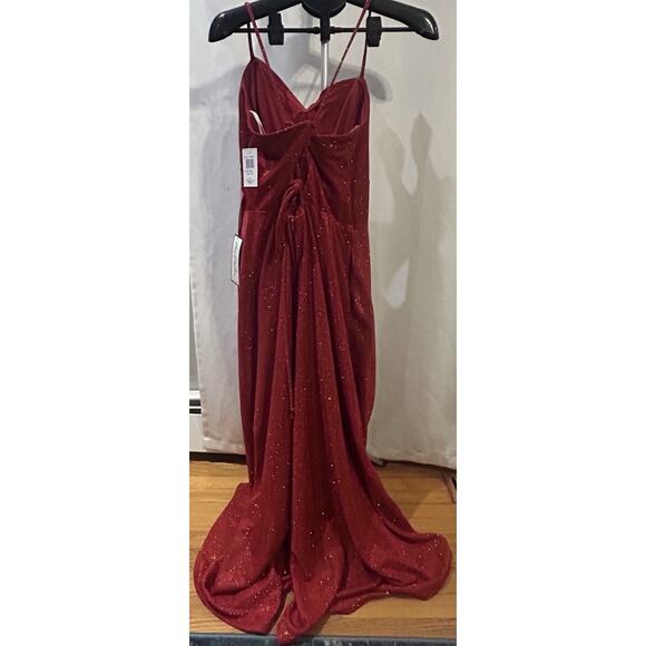 NWT Dillard's B. Darlin Red Glitter Dress size 17W - Picture 5 of 7